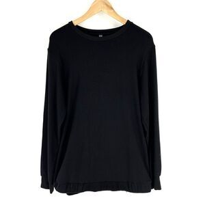 Commando Shirt Size Medium Womens Black Long Sleeve Tunic Top Butter Lounge